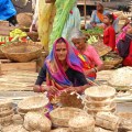 Indian woman at vegetable&nbsp;market